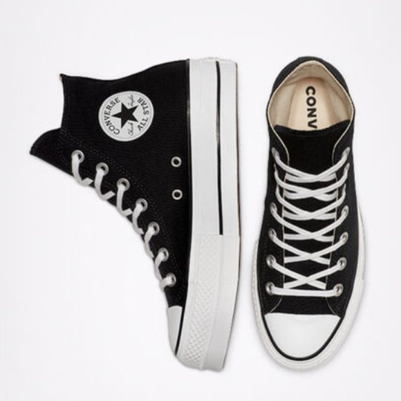 Converse Shoes - Black Chuck Taylor All Star Lift Platform Canvas